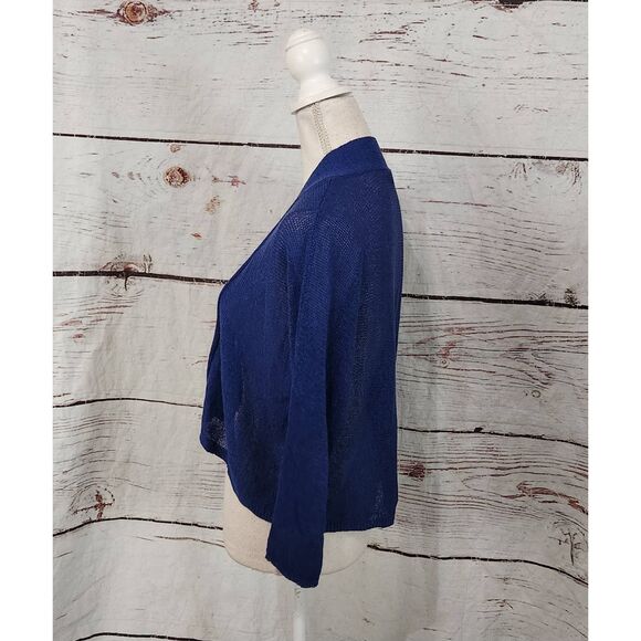 Eileen Fisher Linen Cropped Cardigan Size Small - Picture 2 of 5